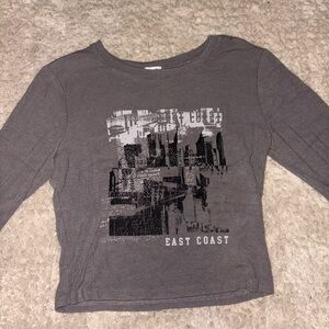 Garage Gray Long Sleeve Graphic Tee